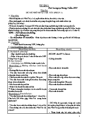 Giáo án Tổng hợp các môn Lớp 4 - Tuần 1 - Năm học 2019-2020
